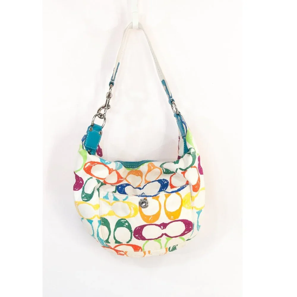 Coach colorful Signature print Fabric Hobo bag - Picture 2 of 15